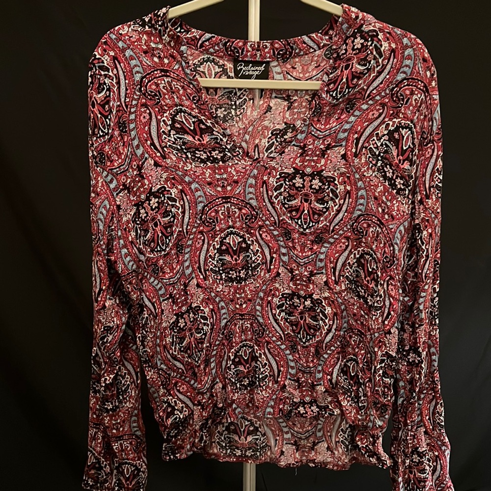 Reclaimed Vintage Paisley Printed Mens Shirt Medium